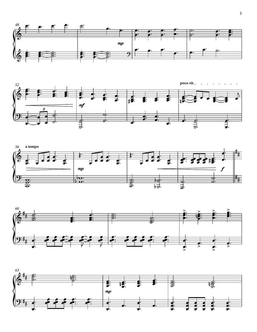 Go, Tell It on the Mountain | Solo Piano Collection for Christmas Piano Solo scores gallery preview page 6