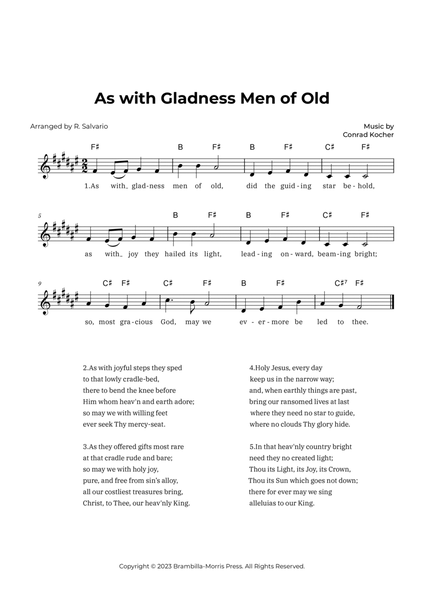 As with Gladness Men of Old (Key of F-Sharp Major) image number null