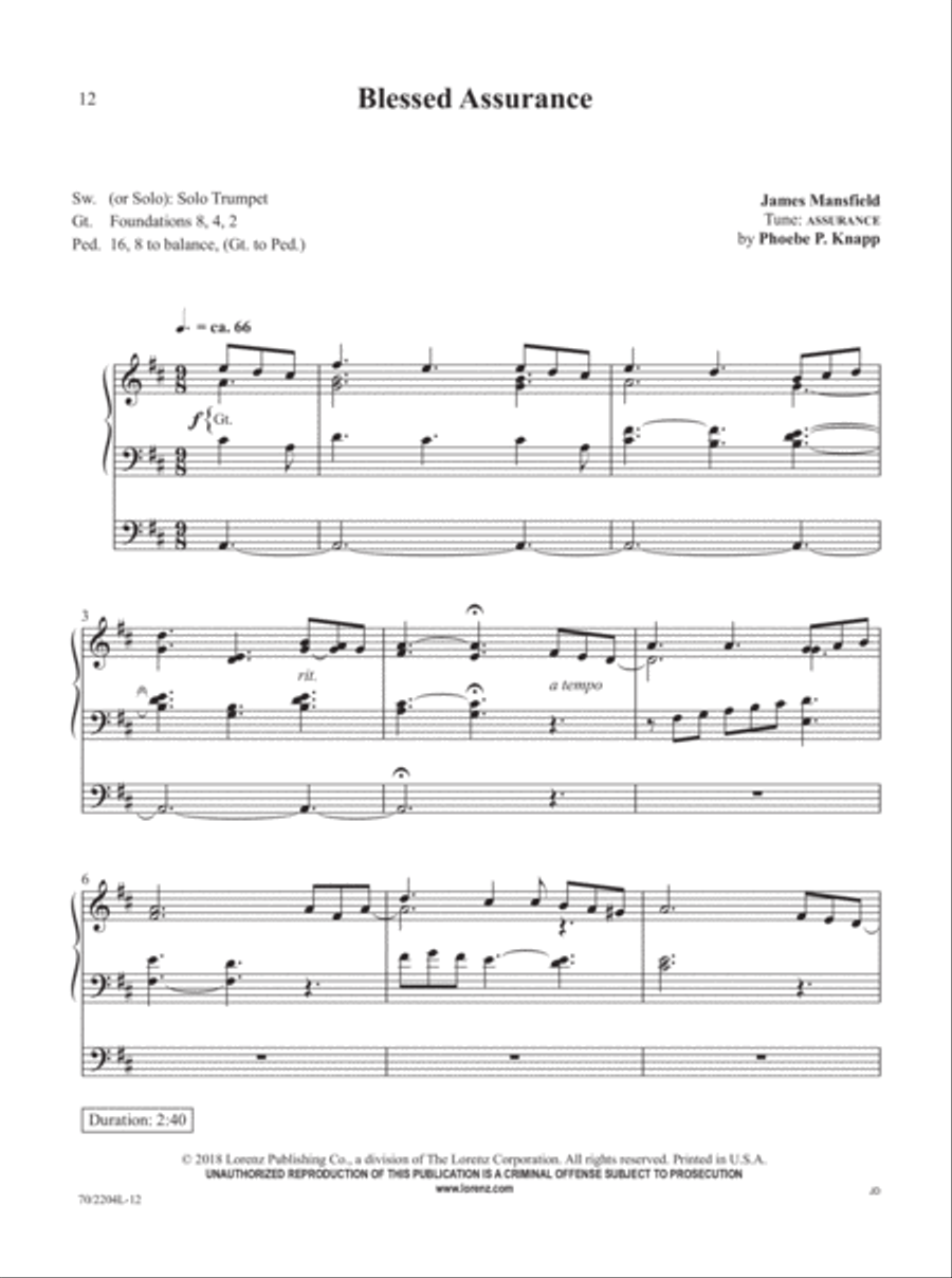 The Organist's Library, Vol 66 Organ Solo scores gallery preview page 7