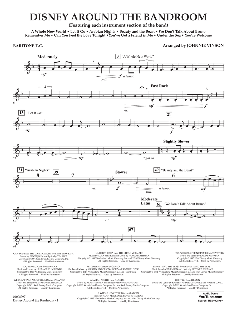 Disney Around the Bandroom - Baritone T.C.