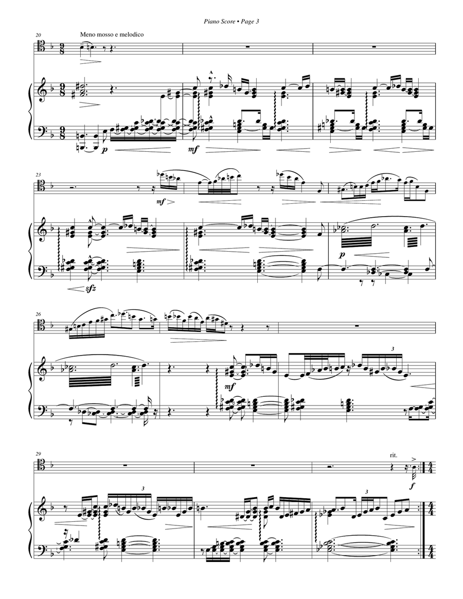 Sonata per Trombone e Pianoforte Piano scores gallery preview page 4