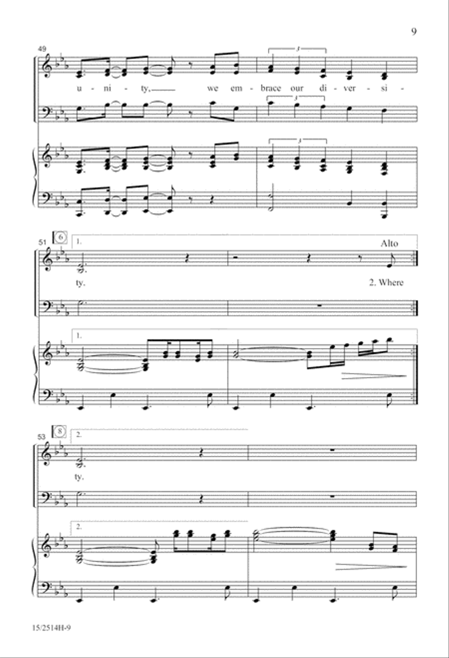 We All Smile in the Same Language 4-Part scores gallery preview page 9