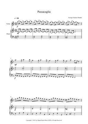 Book cover for Passacaglia - George Frideric Handel (Violin + Piano)