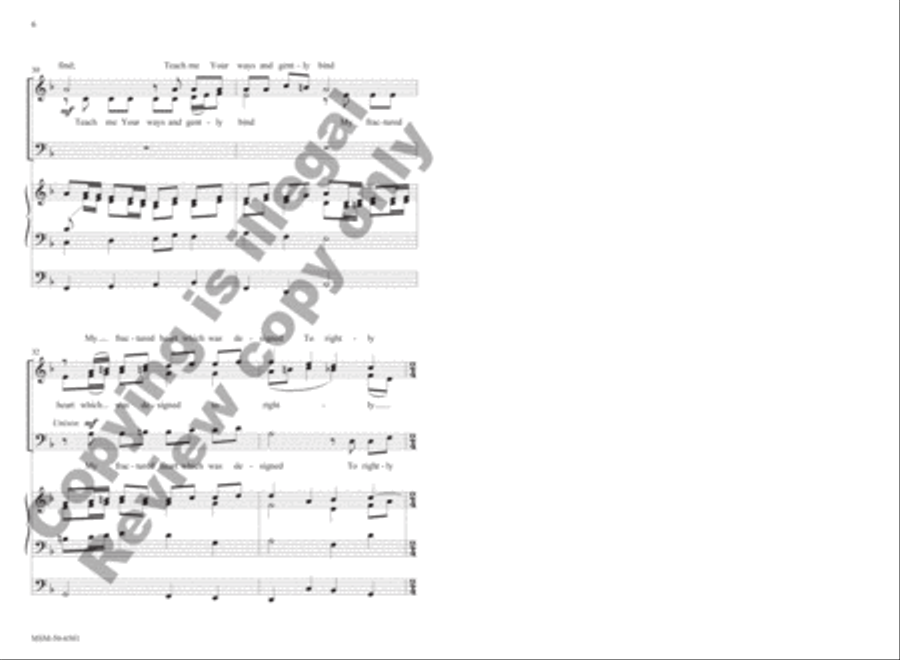 Give Ear, O Lord, and Visit Me 4-Part scores gallery preview page 6