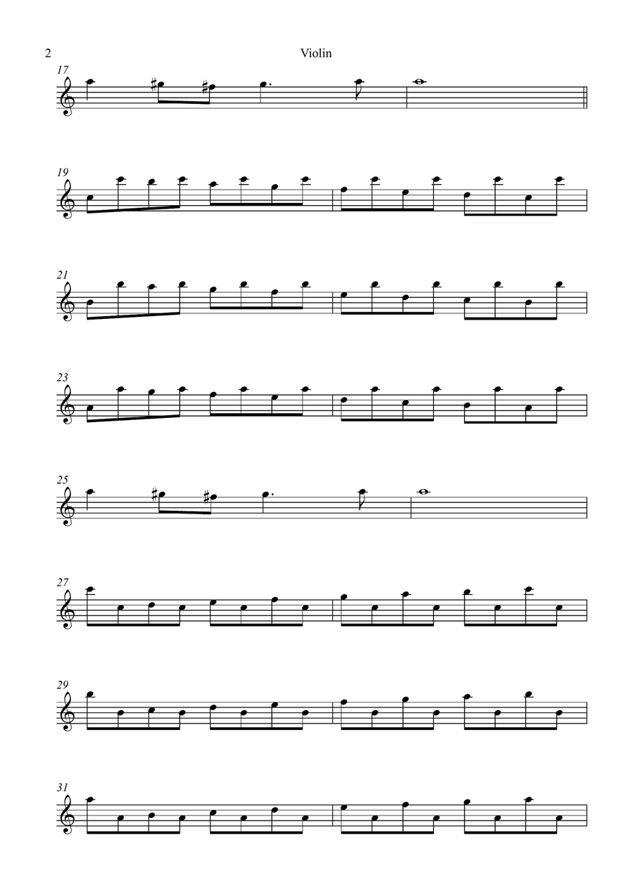 Passacaglia - Handel / Halvorsen Violin Solo scores gallery preview page 2