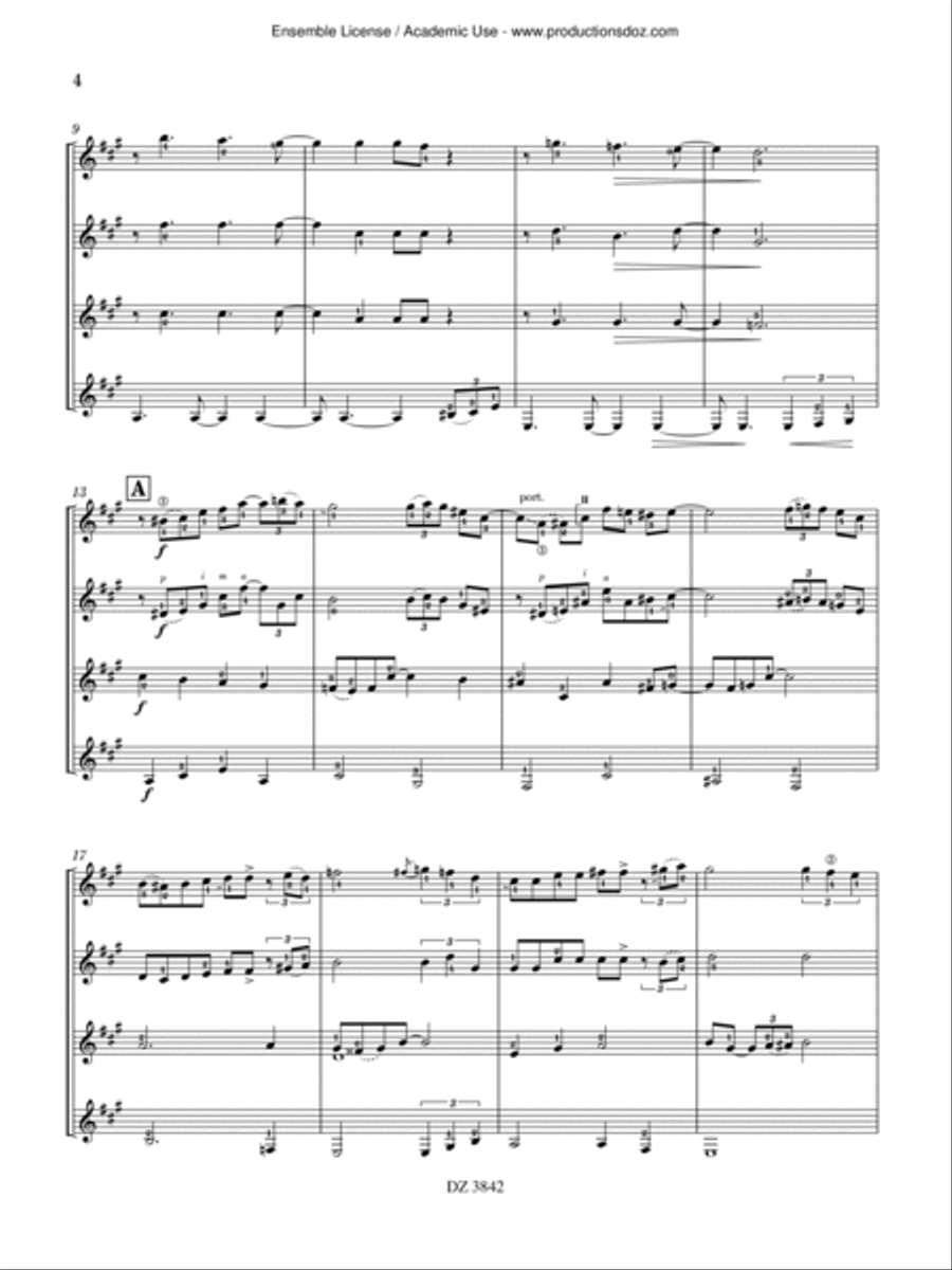 Swing rétro Guitar Ensemble scores gallery preview page 4