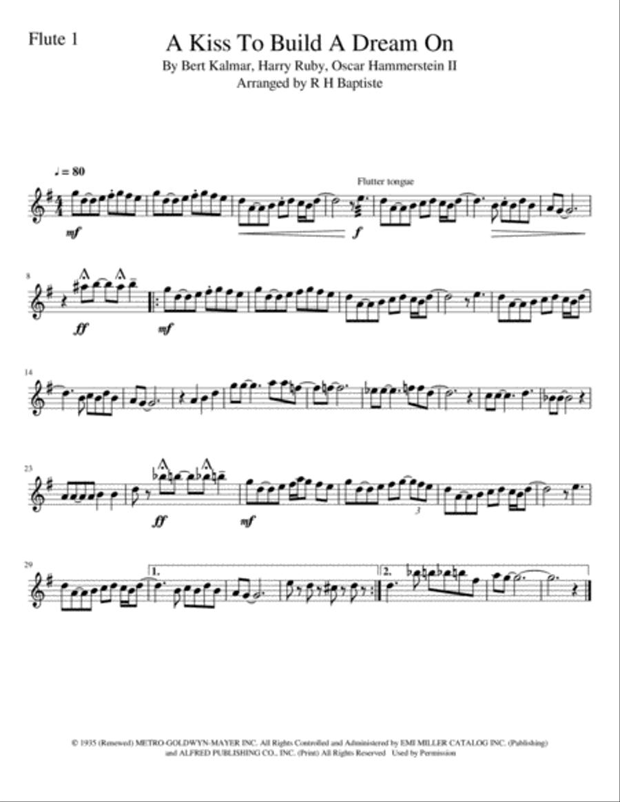 A Kiss To Build A Dream On Woodwind Ensemble scores gallery preview page 6