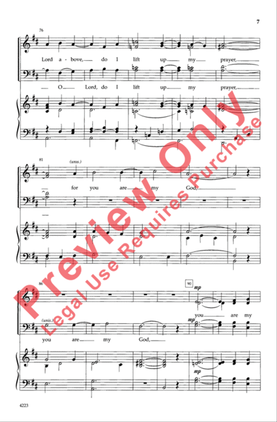 Prayer Prayer 4-Part scores gallery preview page 7