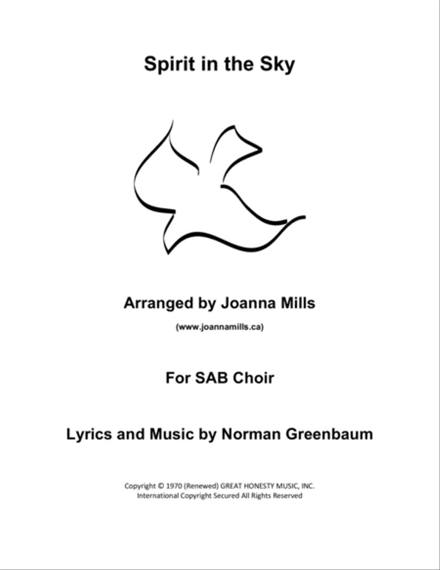 Spirit In The Sky 3-Part scores gallery preview page 1