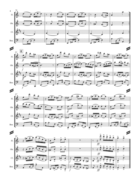 La Cumparsita (Tango) (for Woodwind Quartet) image number null