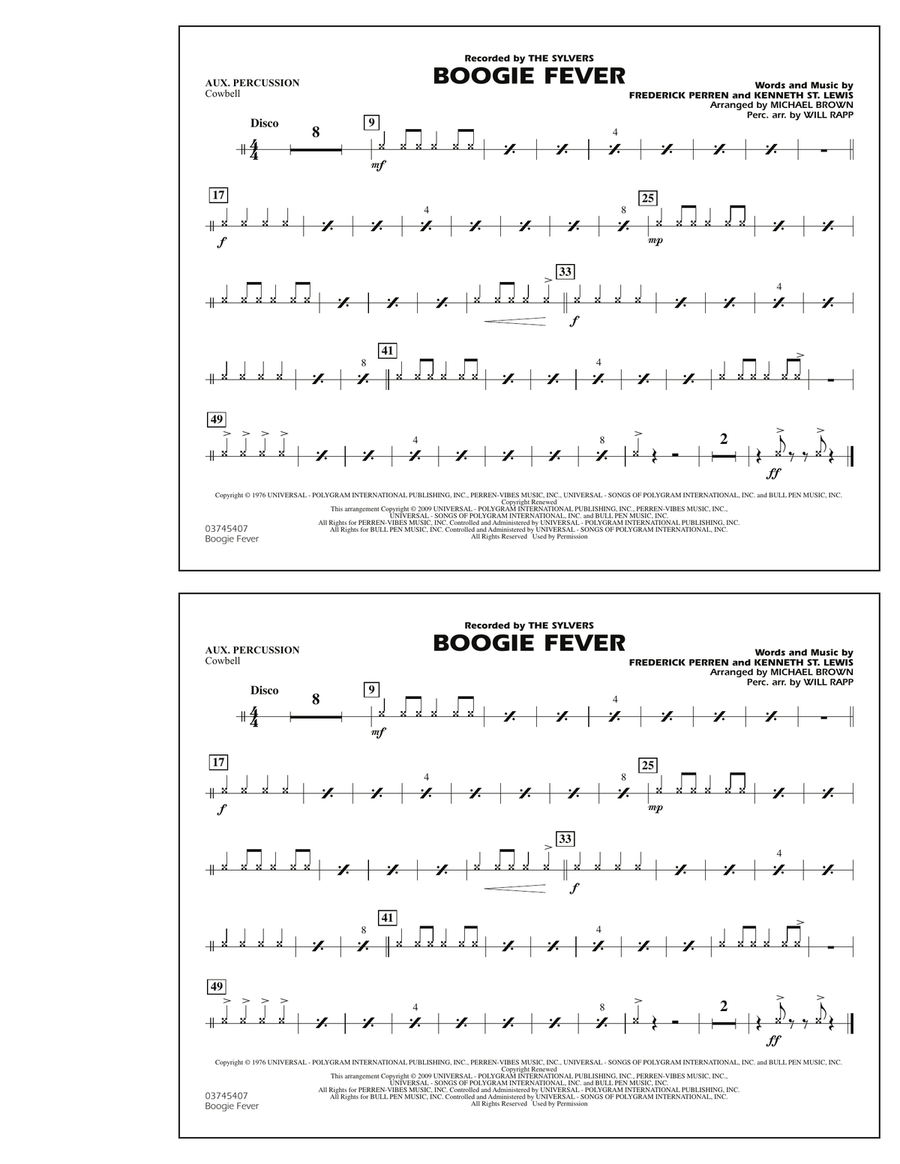 Boogie Fever - Aux Percussion