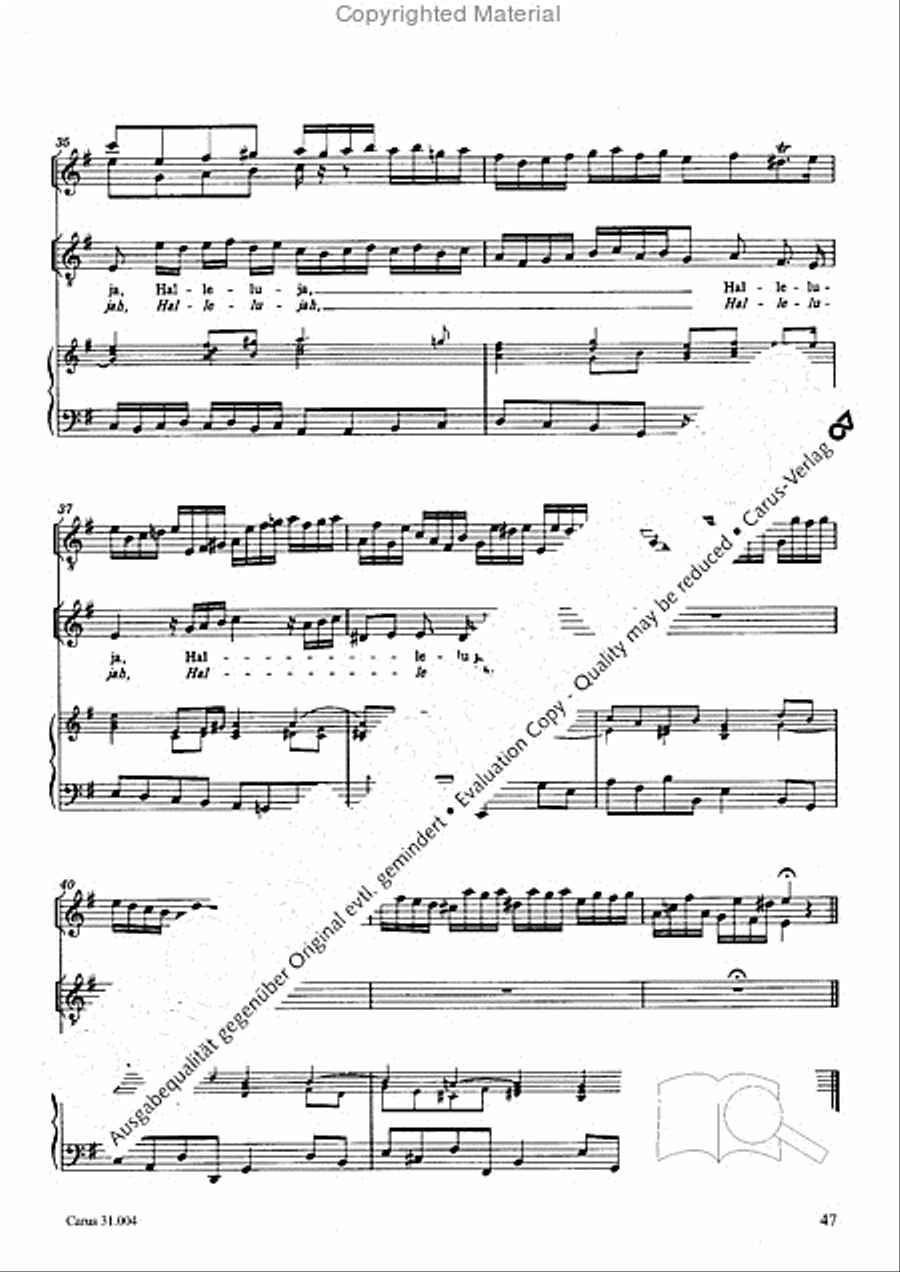 Christ lay in death's cold prison (Christ lag in Todesbanden) 4-Part scores gallery preview page 45