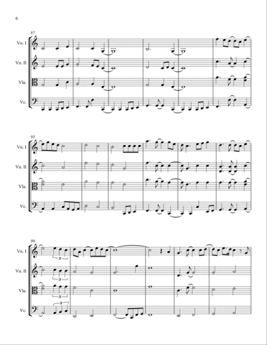 Bless The Broken Road String Quartet scores gallery preview page 6
