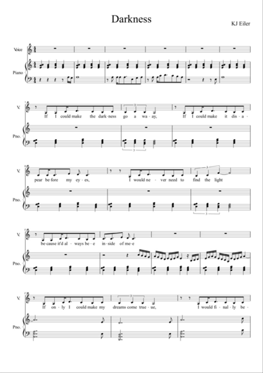 Darkness Inside Voice scores gallery preview page 1