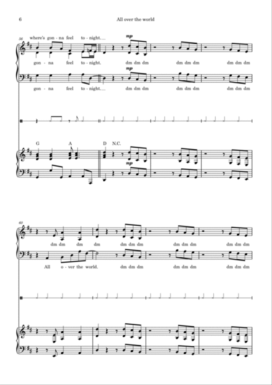 All Over The World 3-Part scores gallery preview page 6
