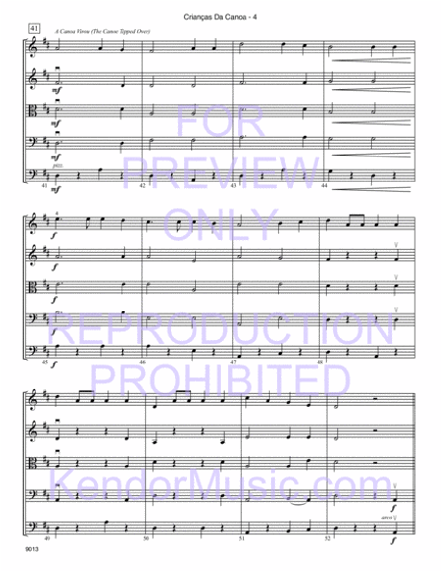 Criancas Da Canoa (Canoe Children) (Full Score) String Orchestra scores gallery preview page 5