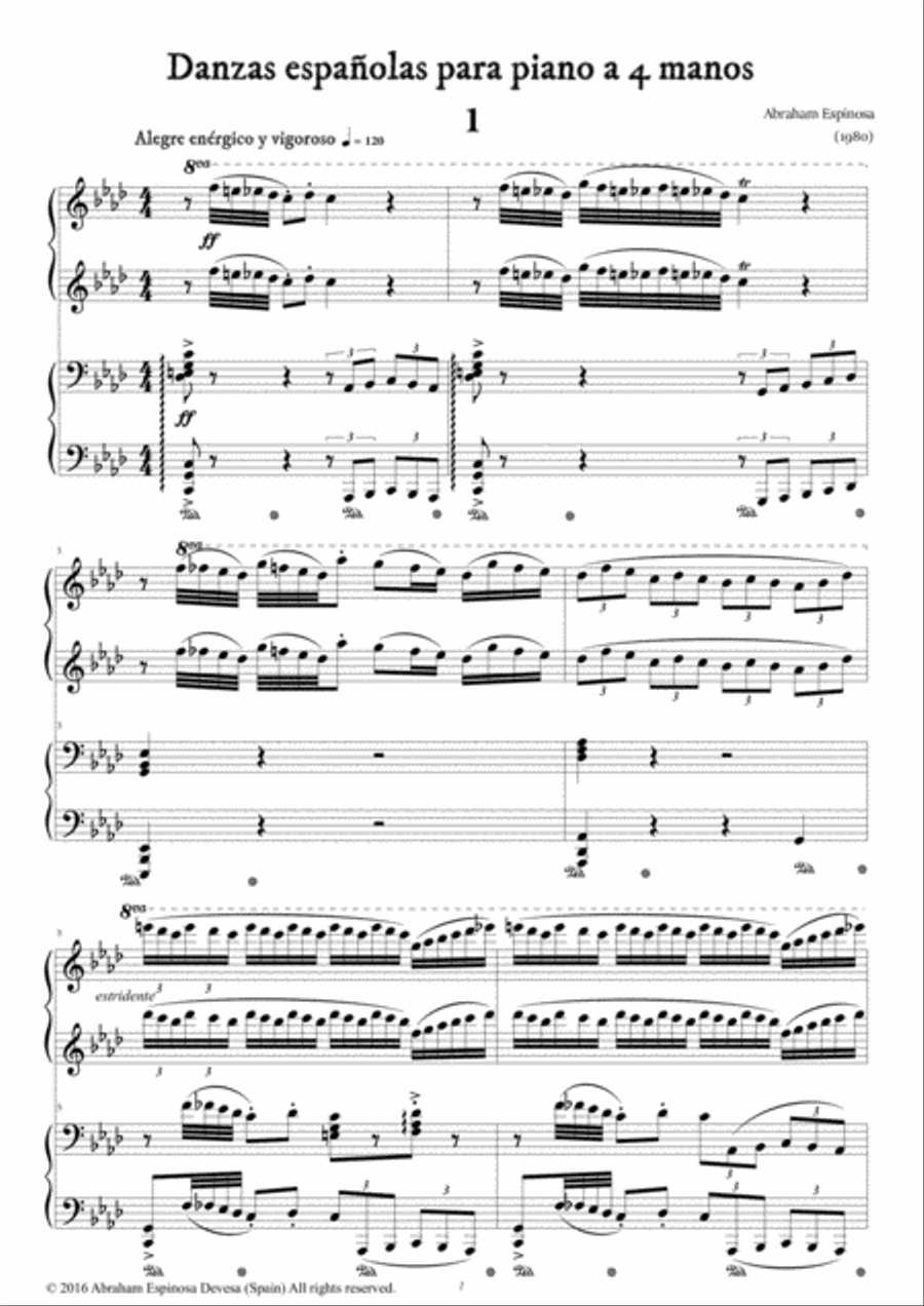 Danzas españolas para piano a 4 manos image number null