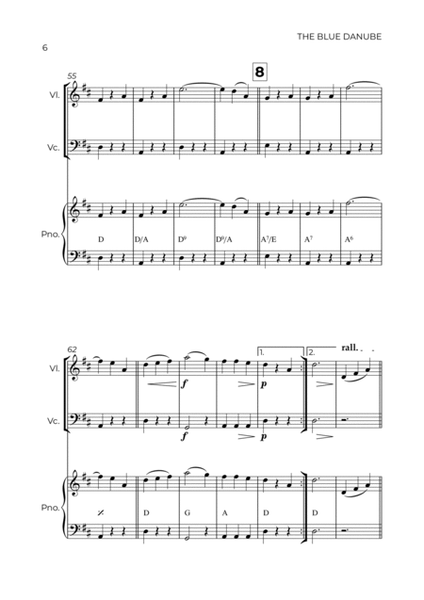 THE BLUE DANUBE - JOHANN STRAUSS - STRING PIANO TRIO (VIOLIN, CELLO & PIANO) image number null