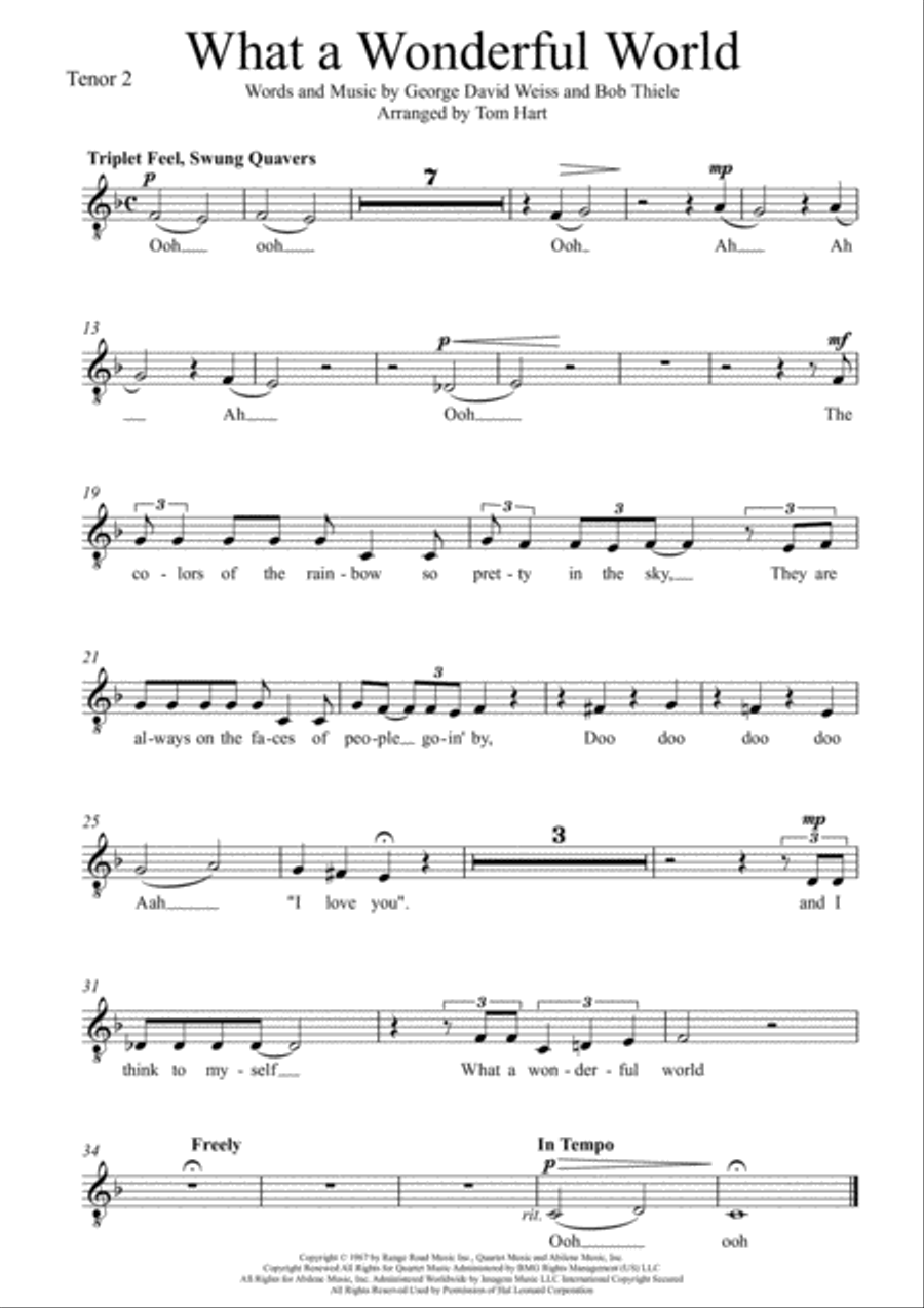 What A Wonderful World 3-Part scores gallery preview page 5