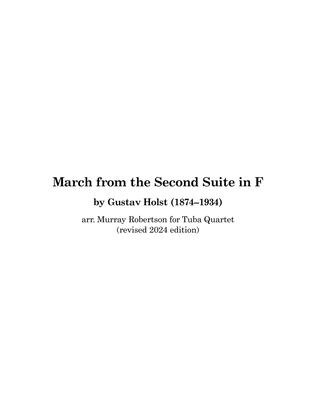 Book cover for March from Second Suite in F - Revised 2024 Edition (Tuba/Euphonium Quartet)