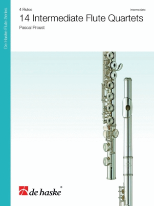 Book cover for 14 Intermediate Flute Quartets Score And Parts