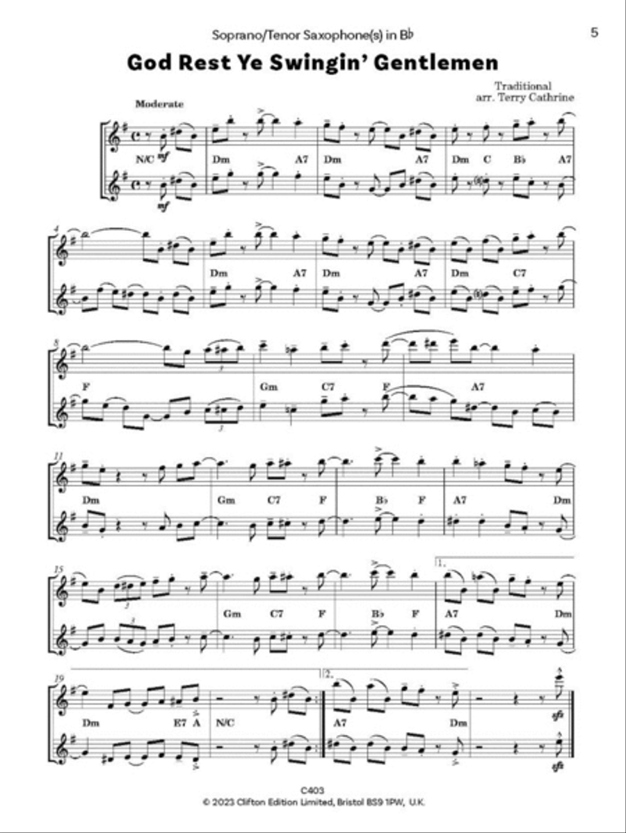 Christmas Jazz Pick & Mix Saxophone Woodwind Duet scores gallery preview page 3