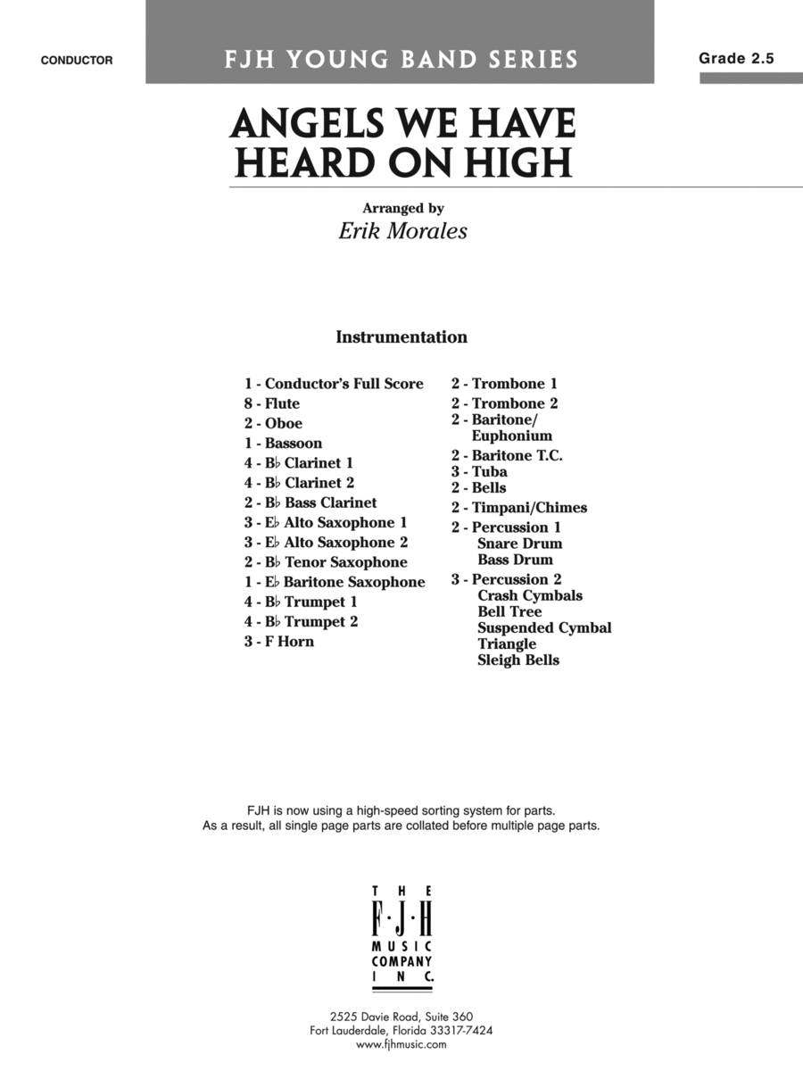 Angels We Have Heard on High: Score Concert Band scores gallery preview page 1