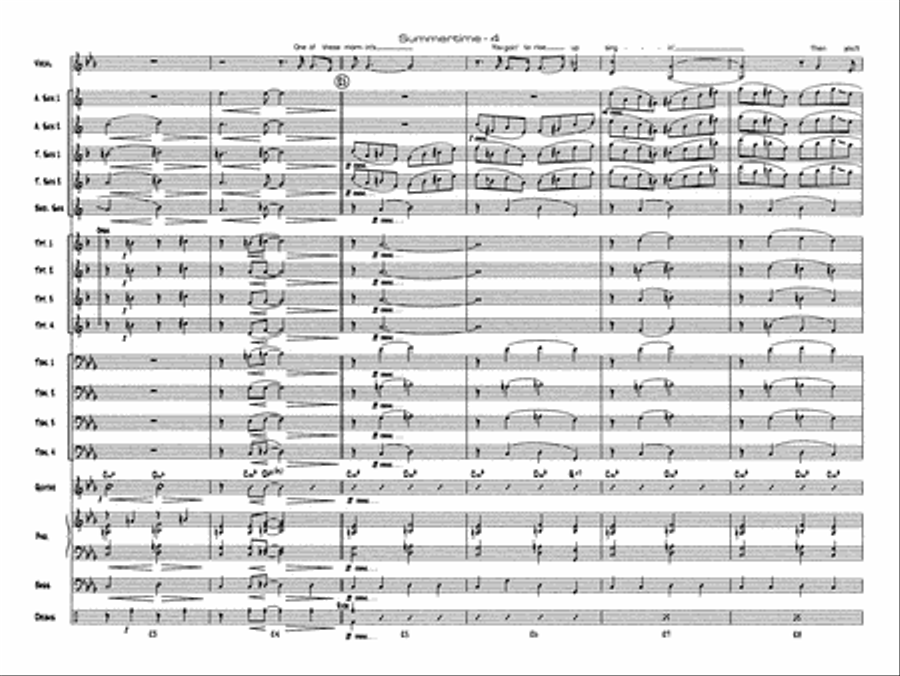 Summertime: Score Jazz Ensemble scores gallery preview page 5