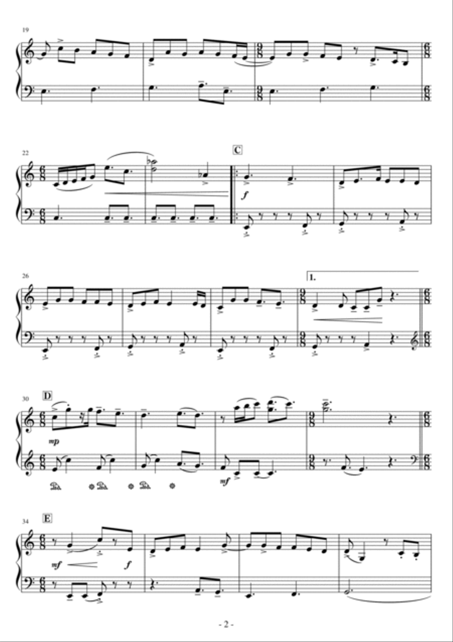 I Will Paint Her Easy Piano scores gallery preview page 2