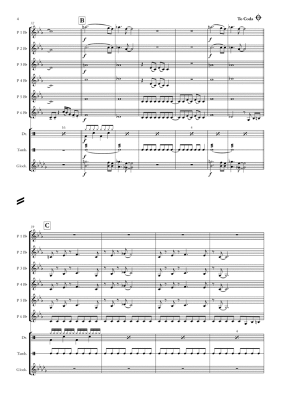 Smoke On The Water Concert Band scores gallery preview page 4