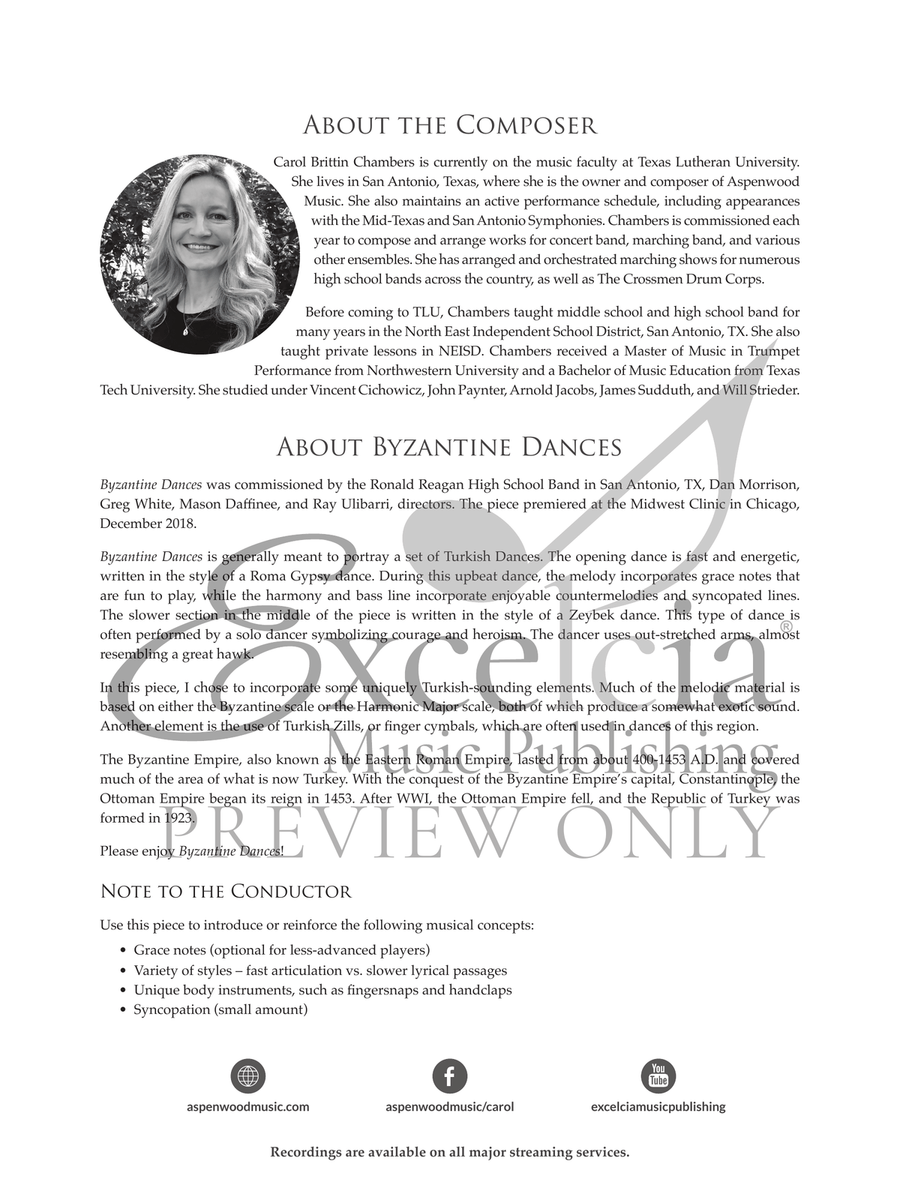 Byzantine Dances (Score) Concert Band scores gallery preview page 3