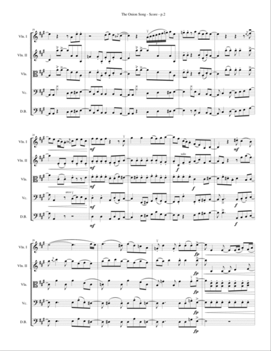 The Onion Song String Quartet scores gallery preview page 4
