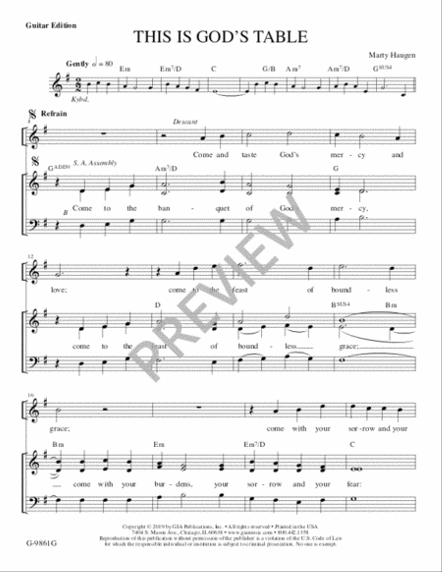 This Is God's Table - Guitar edition Guitar scores gallery preview page 2