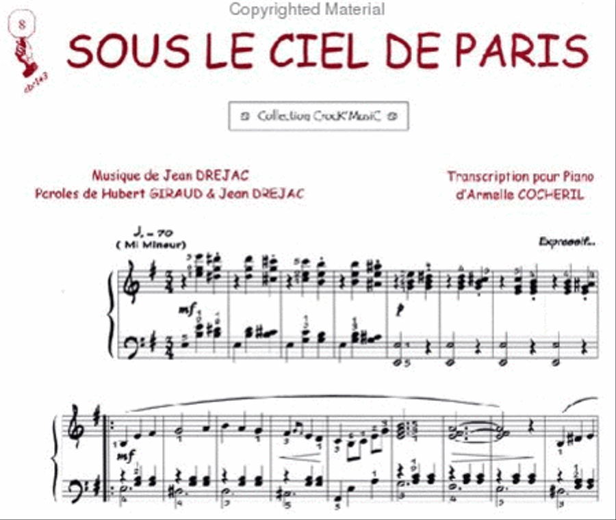 Sous le ciel de Paris (Collection CrocK'MusiC) Piano Solo scores gallery preview page 2