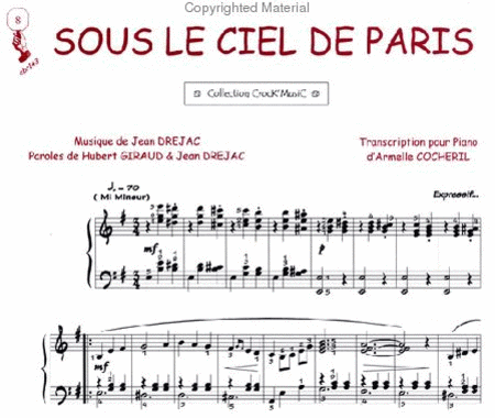 Sous le ciel de Paris (Collection CrocK'MusiC) by Yves Montand Piano Solo - Sheet Music