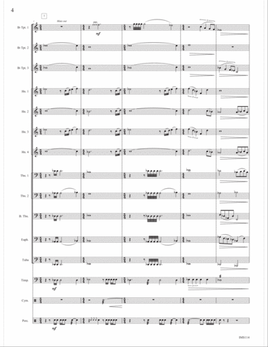 Fanfare for the Fallen Fanfare for the Fallen Percussion Ensemble scores gallery preview page 4