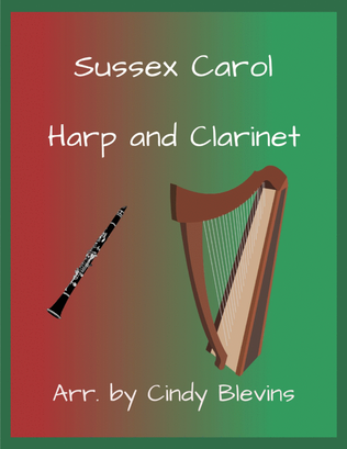 Sussex Carol, for Harp and Clarinet