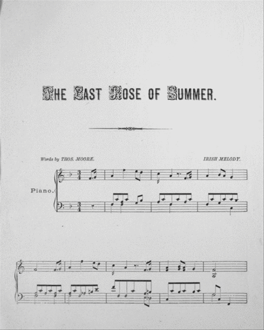 The Last Rose of Summer. The Original Melody Voice scores gallery preview page 2