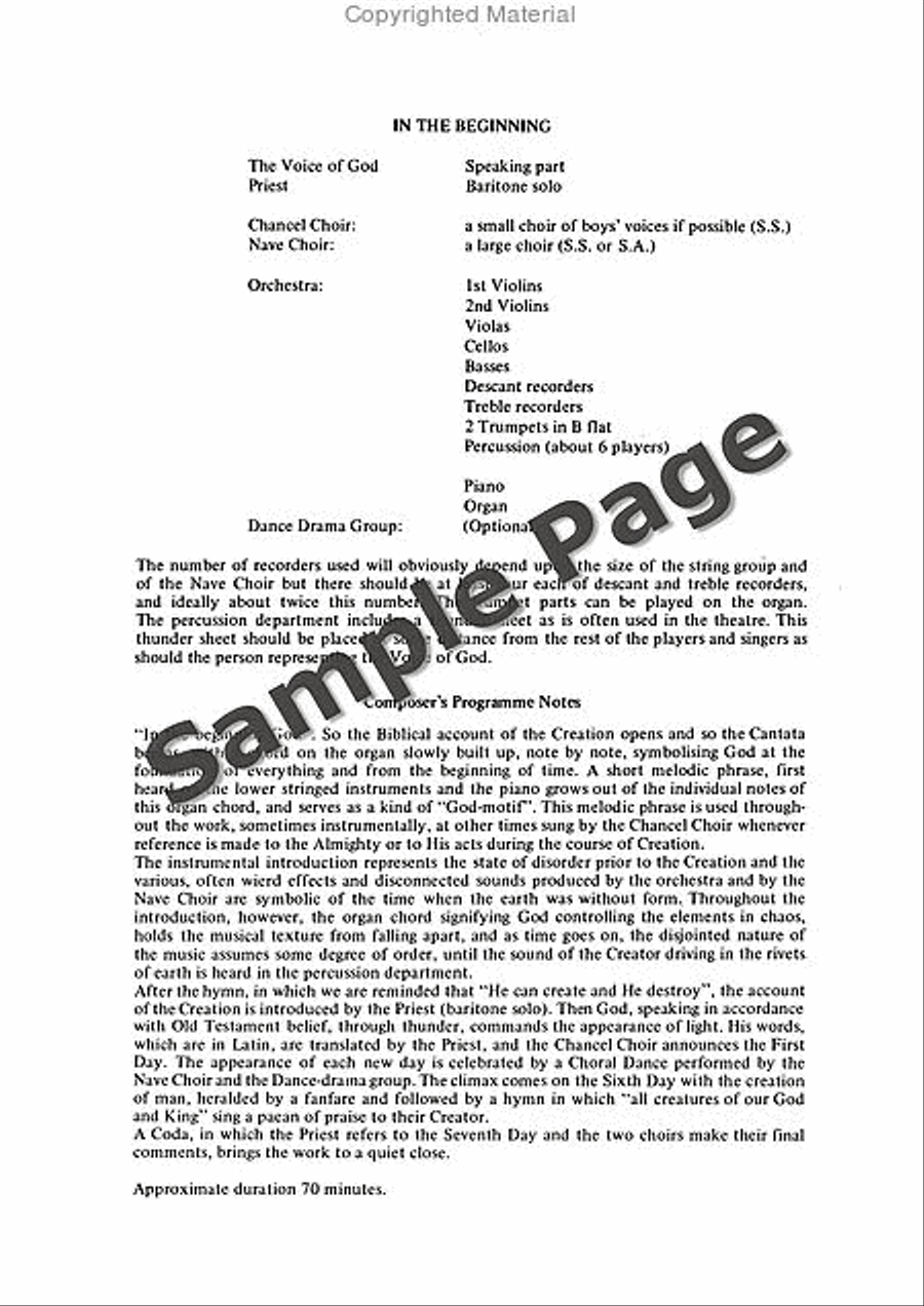 In the Beginning In the Beginning Voice scores gallery preview page 4