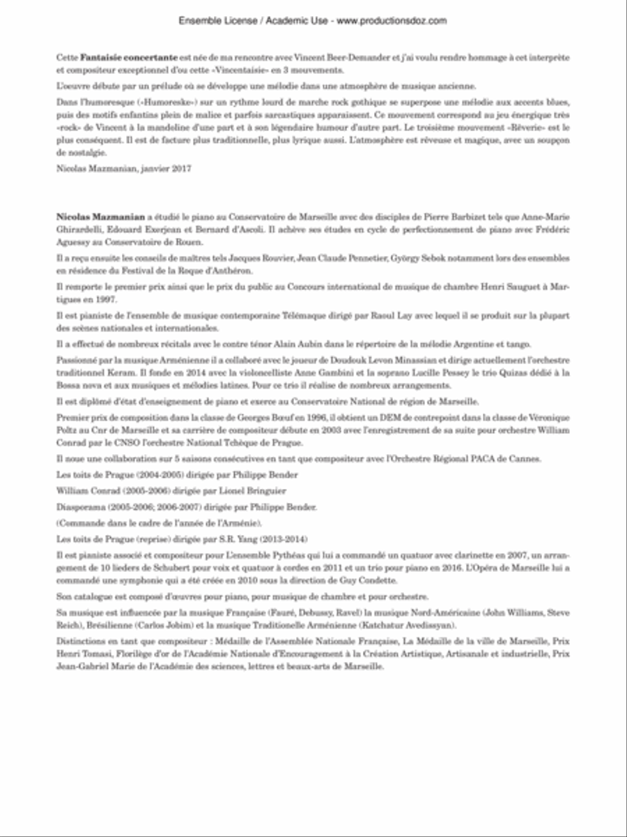 Fantaisie concertante Fantaisie concertante Piano Accompaniment scores gallery preview page 2