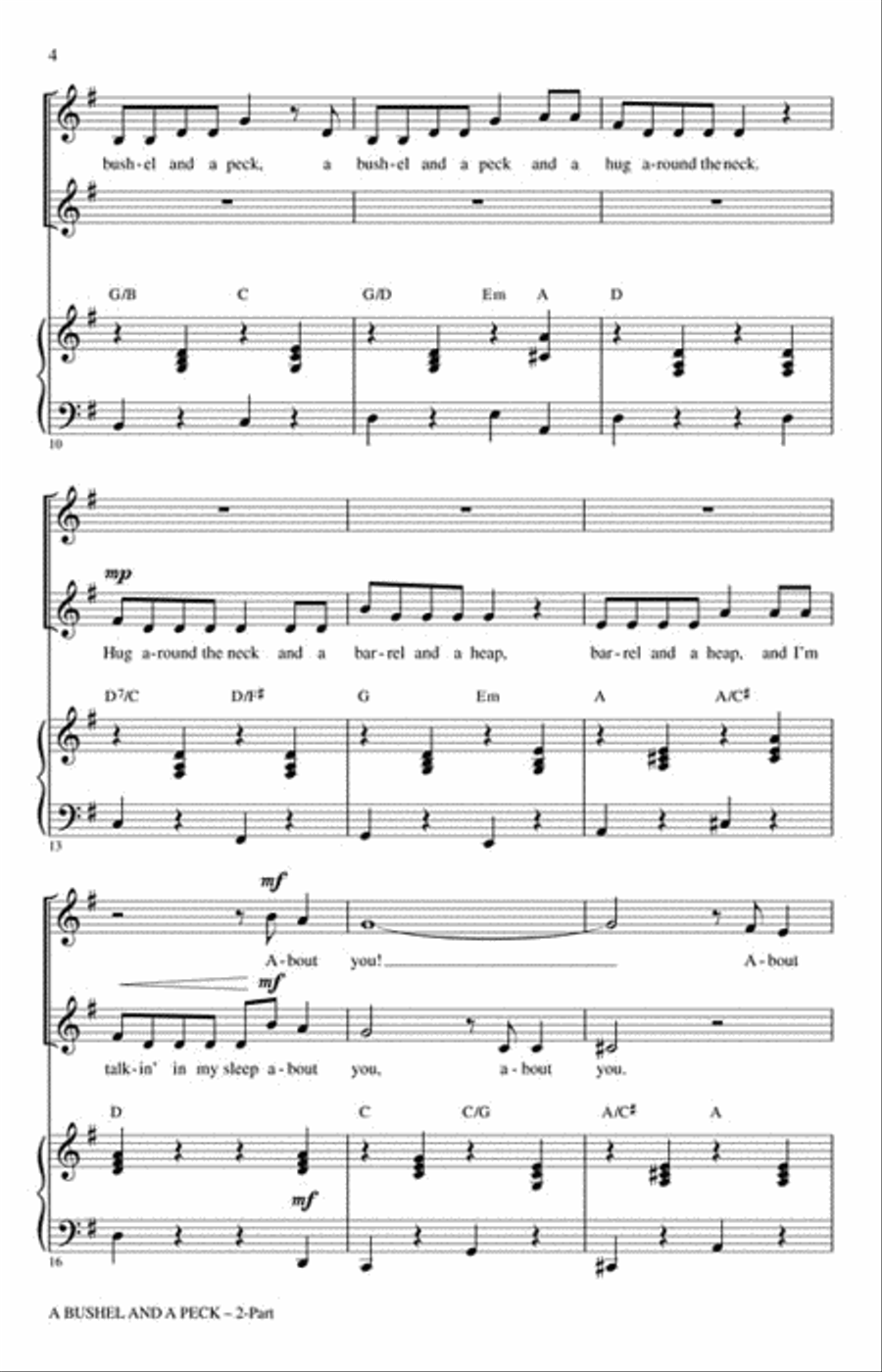 A Bushel and a Peck 2-Part scores gallery preview page 3
