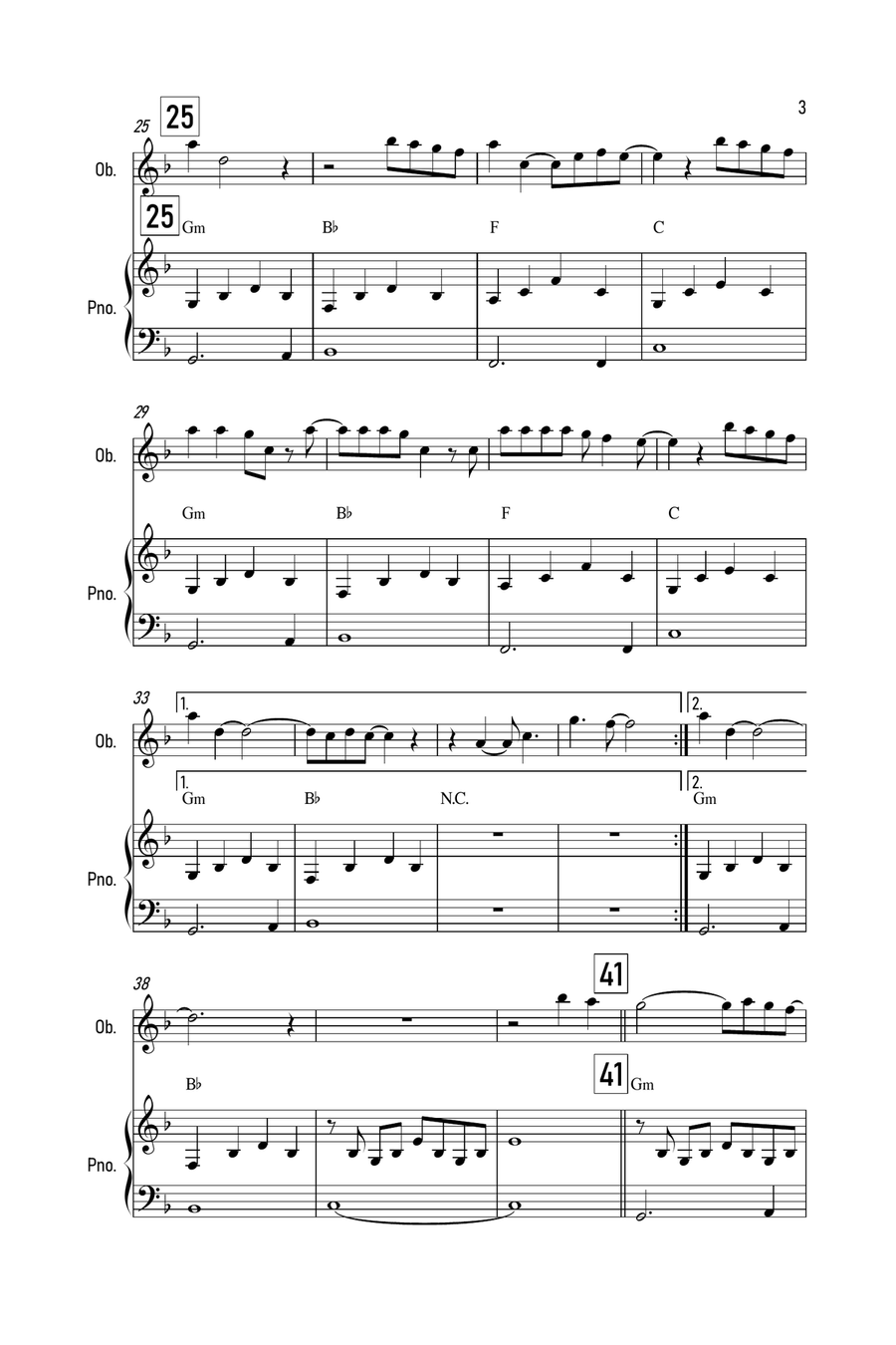 Cover Me In Sunshine Piano scores gallery preview page 3