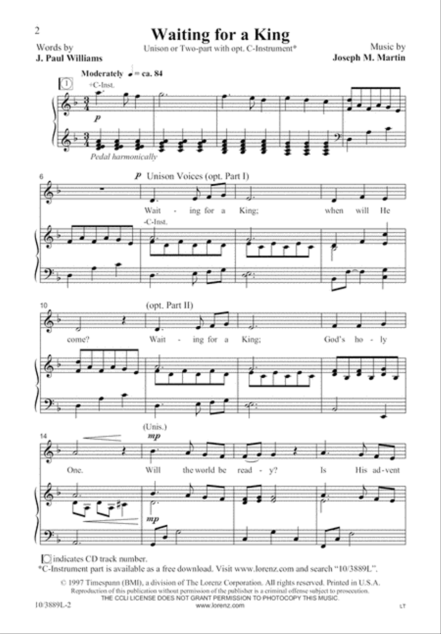 Waiting for a King Waiting for a King Unison Choir scores gallery preview page 3