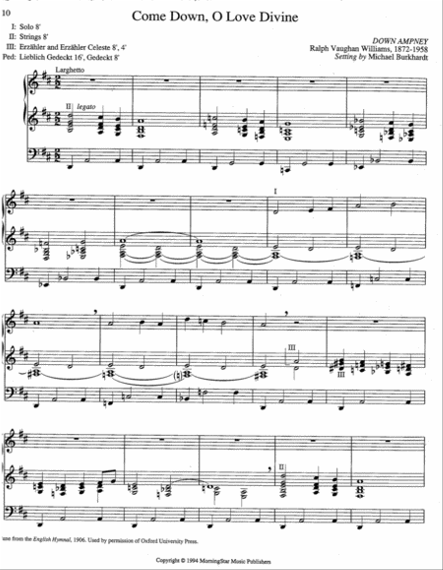 Five Pentecost Hymn Improvisations Organ scores gallery preview page 3