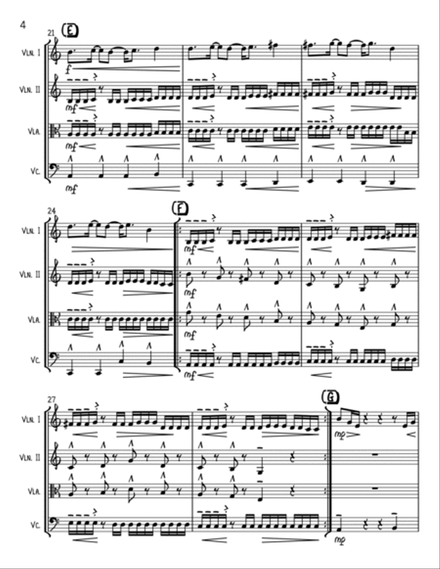 Doin' It Right String Quartet scores gallery preview page 4