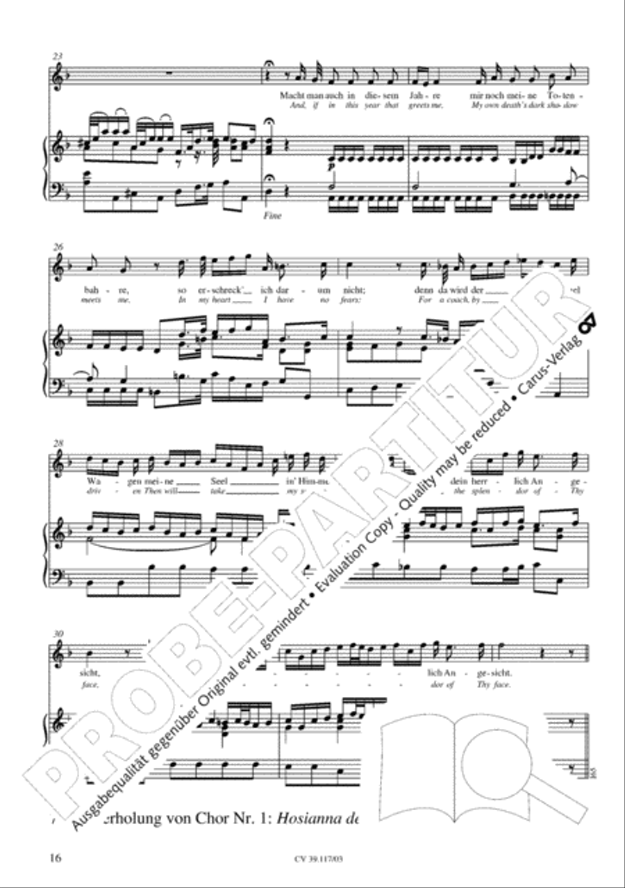 O hosanna, thou Son of David (Hosianna dem Sohne Davids) SA scores gallery preview page 17