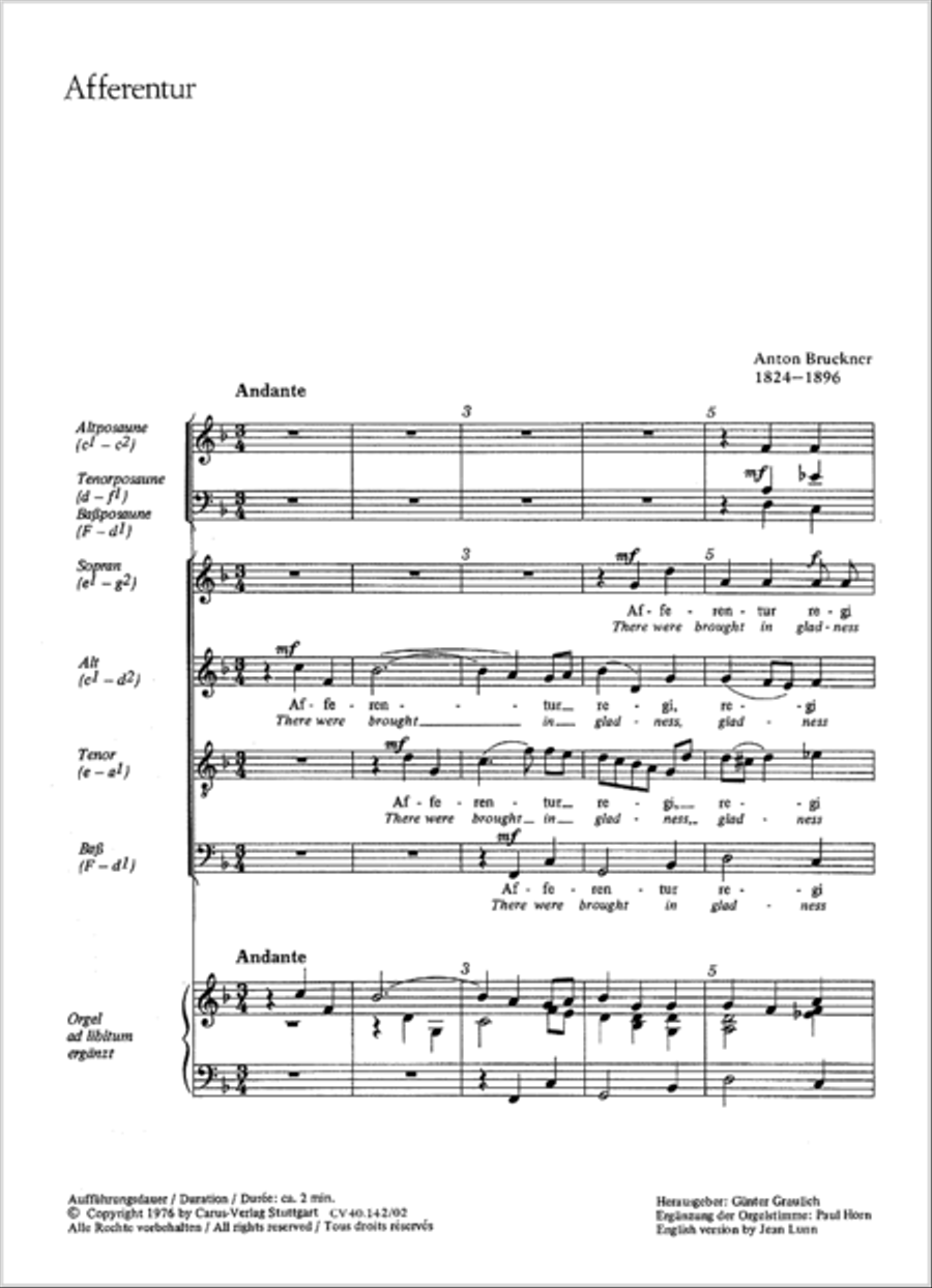 Afferentur (There were brought in gladness virgins pure and lovely) 4-Part scores gallery preview page 10