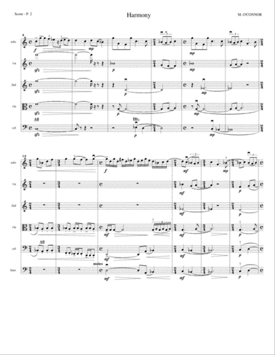 Harmony (score – violin and string orchestra) String Orchestra scores gallery preview page 5
