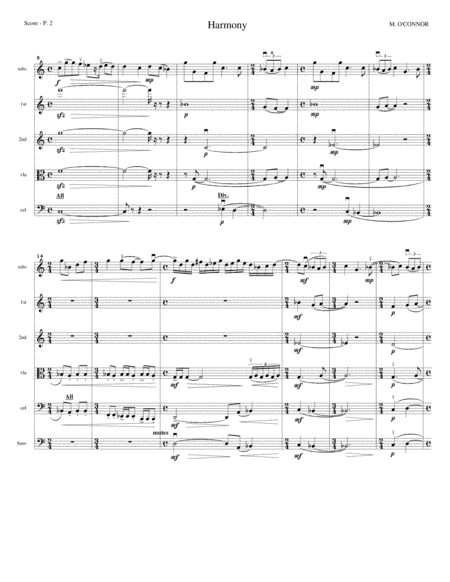 Harmony (score – violin and string orchestra) image number null