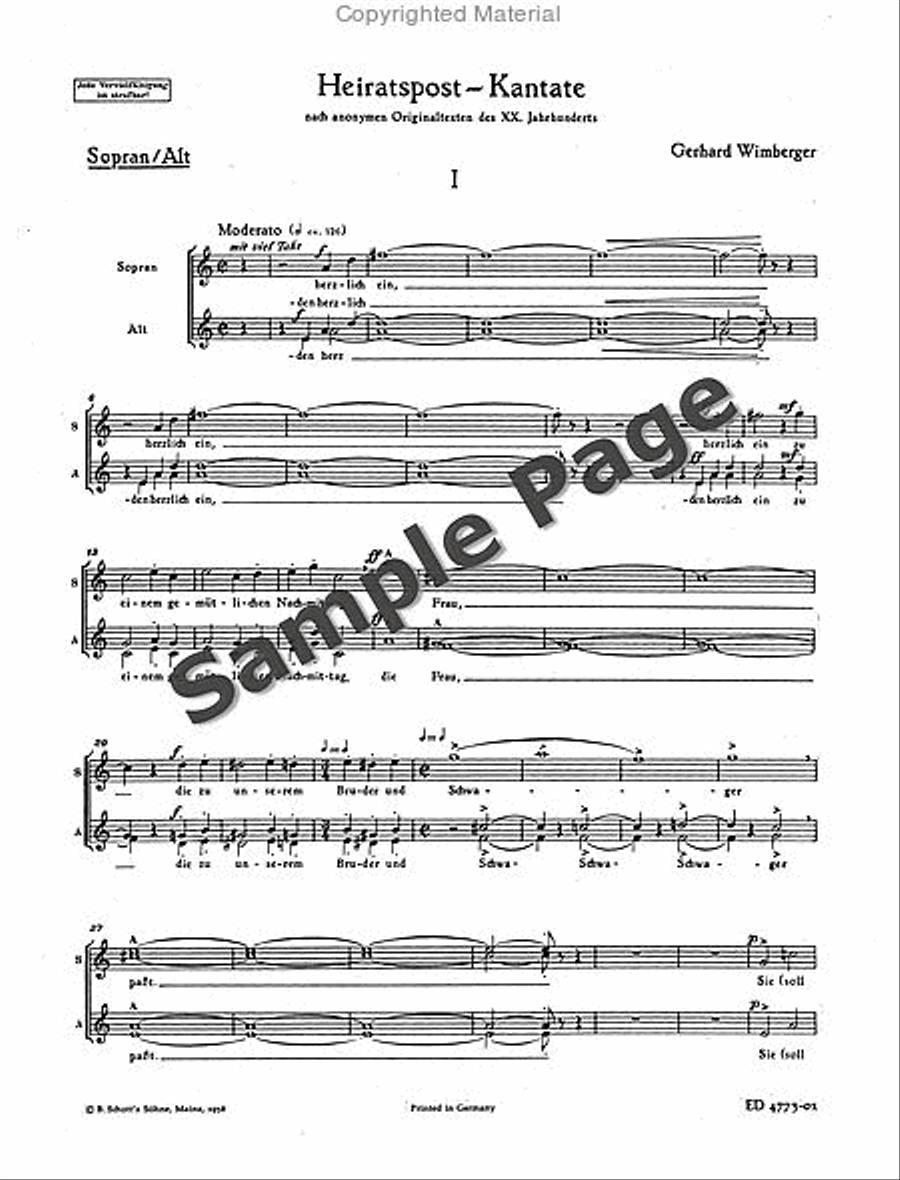 Heiratspostchorus/hpsi/db (sa) SA scores gallery preview page 2